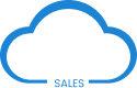 CLOBZ SALES logo with blue cloud outline and white text